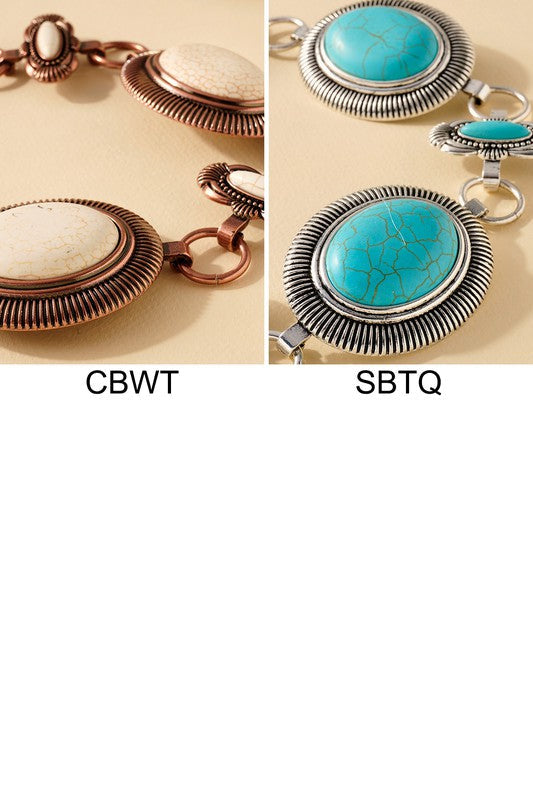 Collecting Concho Oval Stones Belt