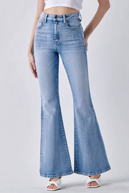 Dancing in Denim - Highrise Flare Denim Jeans