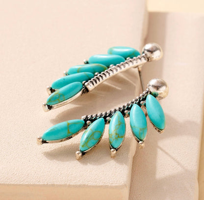 Traveling West Turquoise Stud Earrings