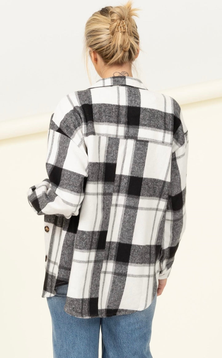 Effortless Ease Plaid Print Flannel